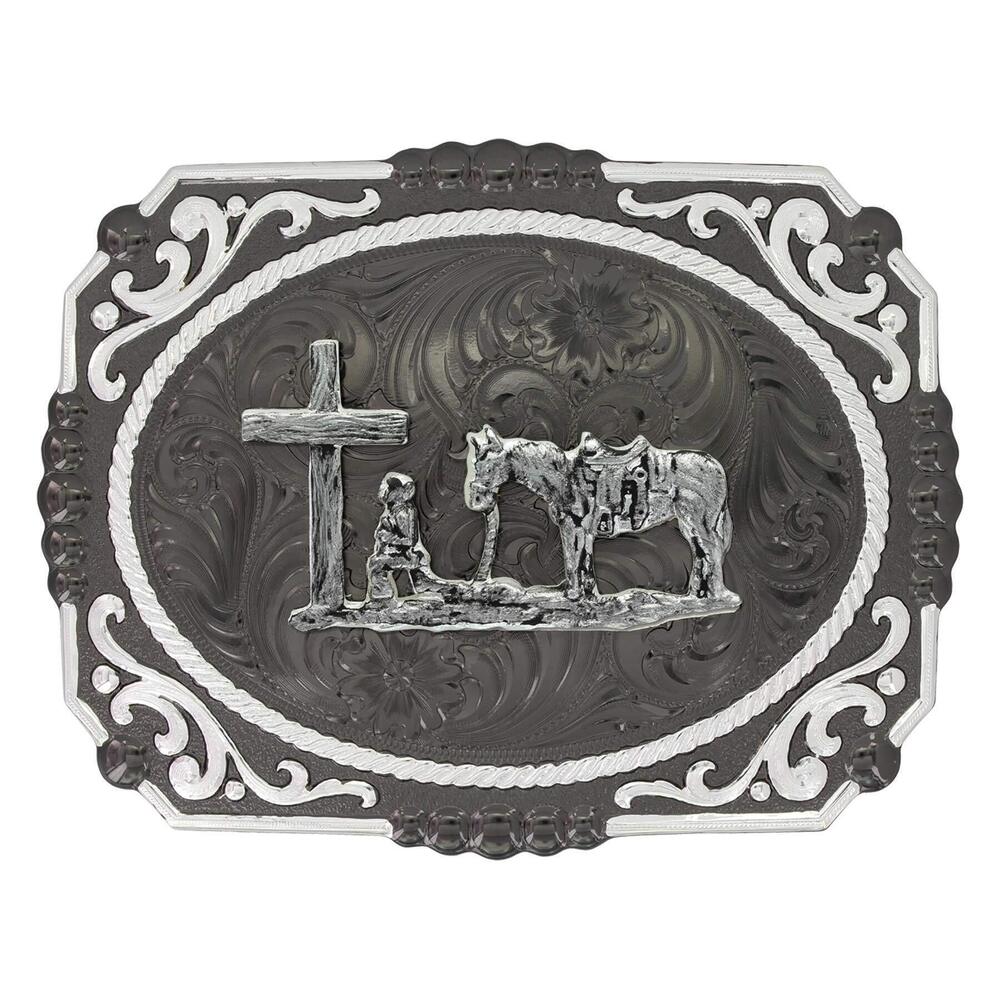 6338 Western Lifestyle Christian Faith Made in the USA Belt Buckle Gunmetal